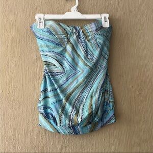 Jantzen Swim Suit Strapless Tankini Swim Top Sz 10 Bandeau Swimsuit